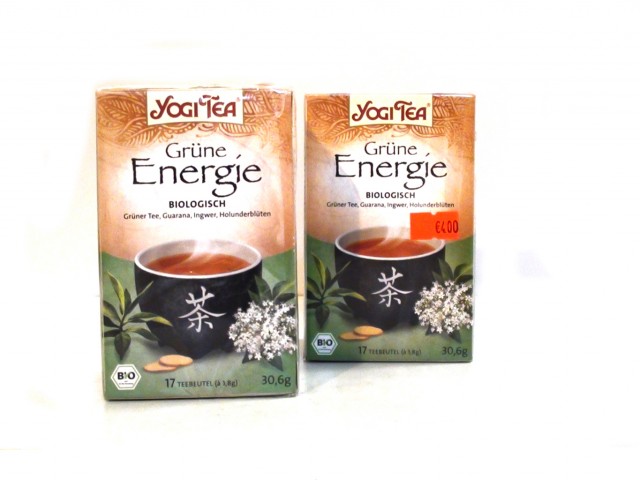 YogiTea-Zelená energia bio čaj 30,6 g porciovaný